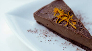 torta cruda all'arancia e cacao