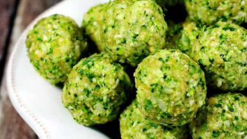 Polpette con broccoli crudi