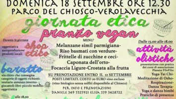 Giornata etica con pranzo vegan 18 settembre 2016