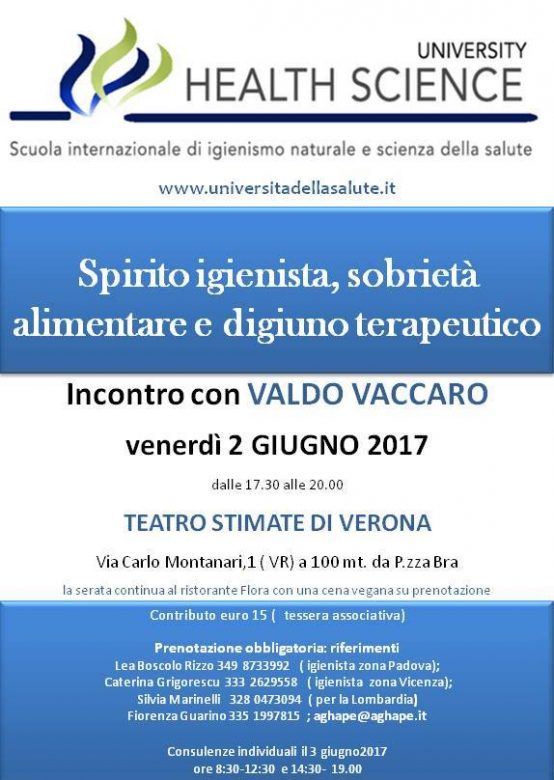 incontro con Valdo Vaccaro verona 2 giugno 2017